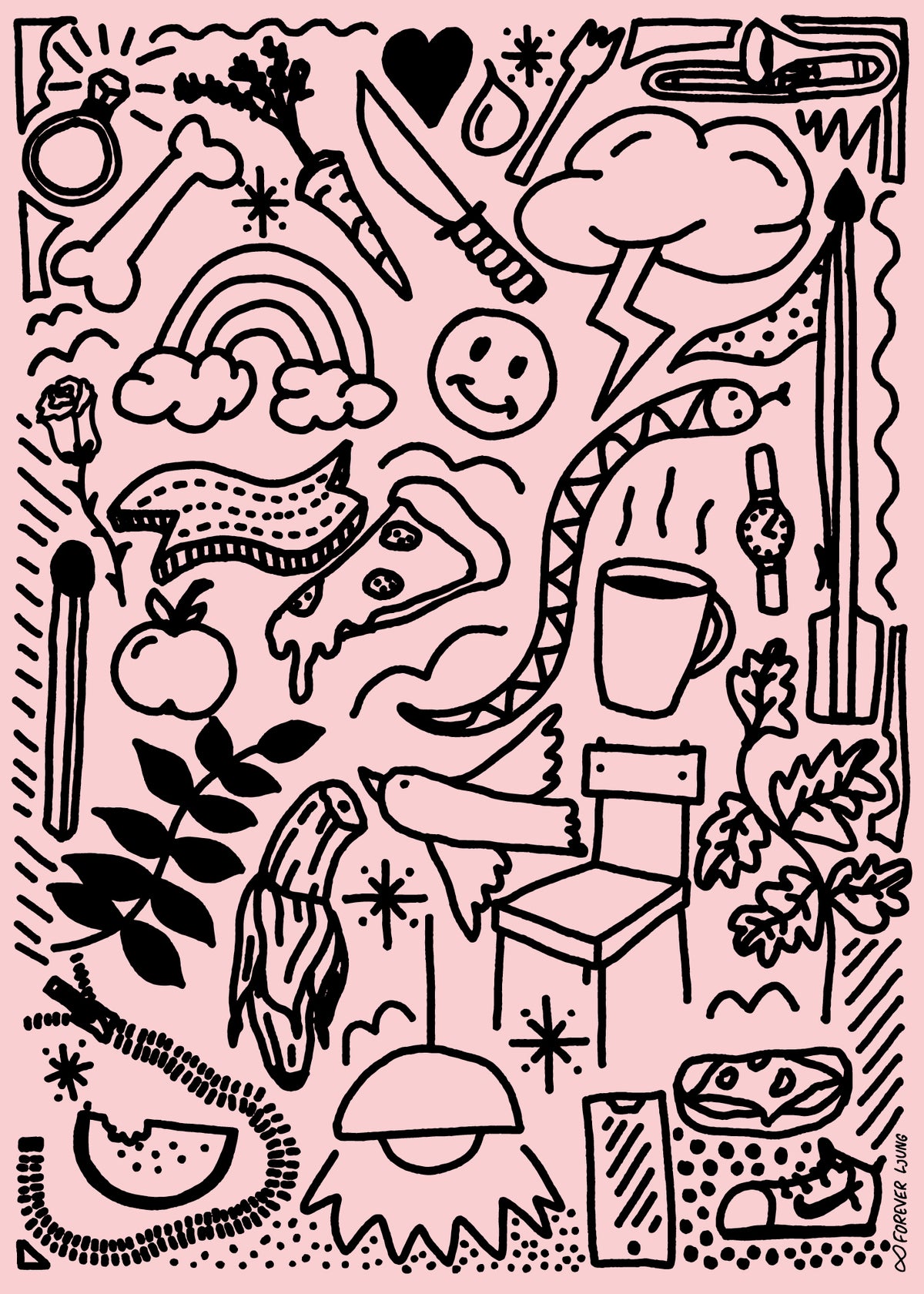 Mixade doodles poster