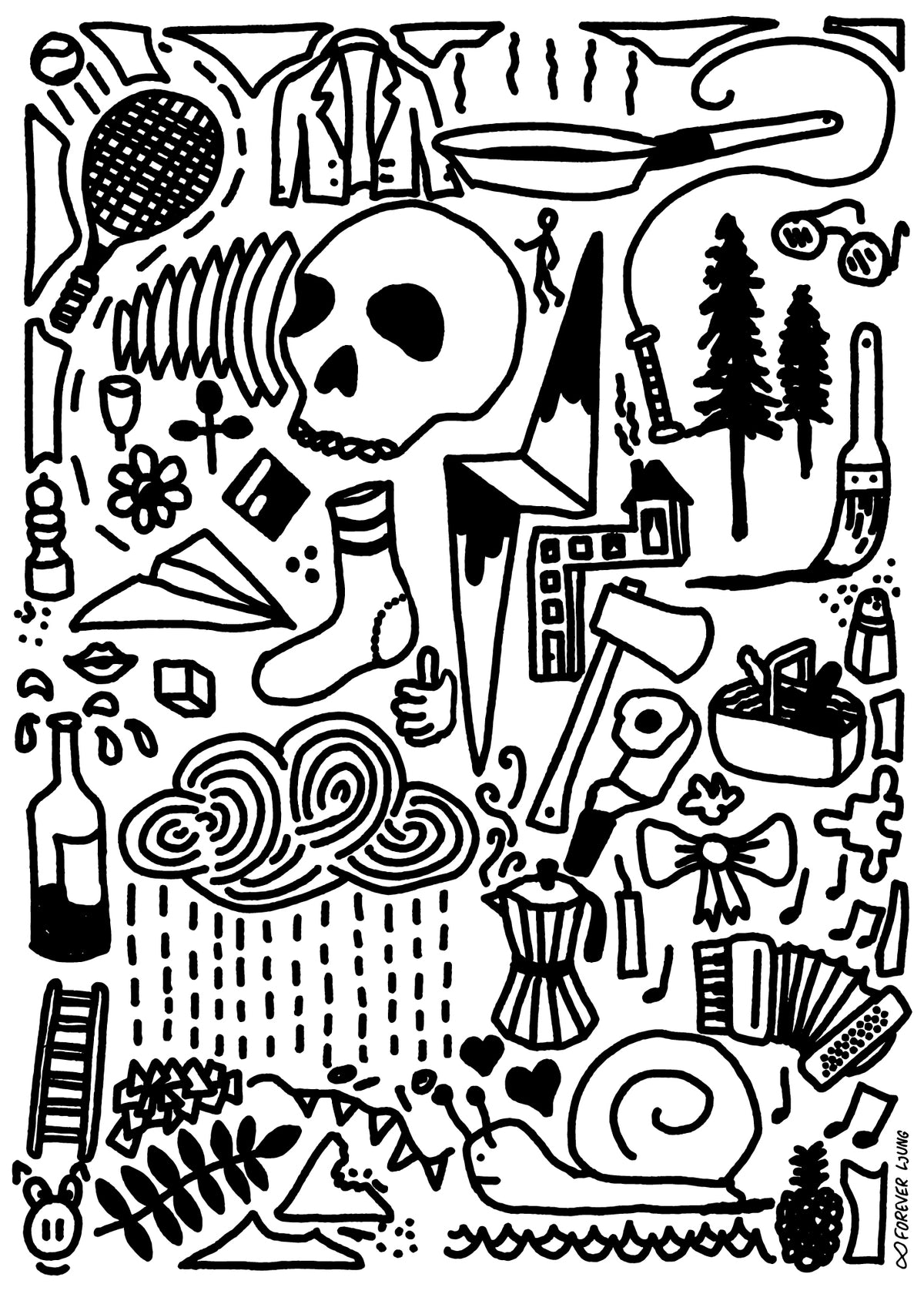 Frilufts-doodles poster