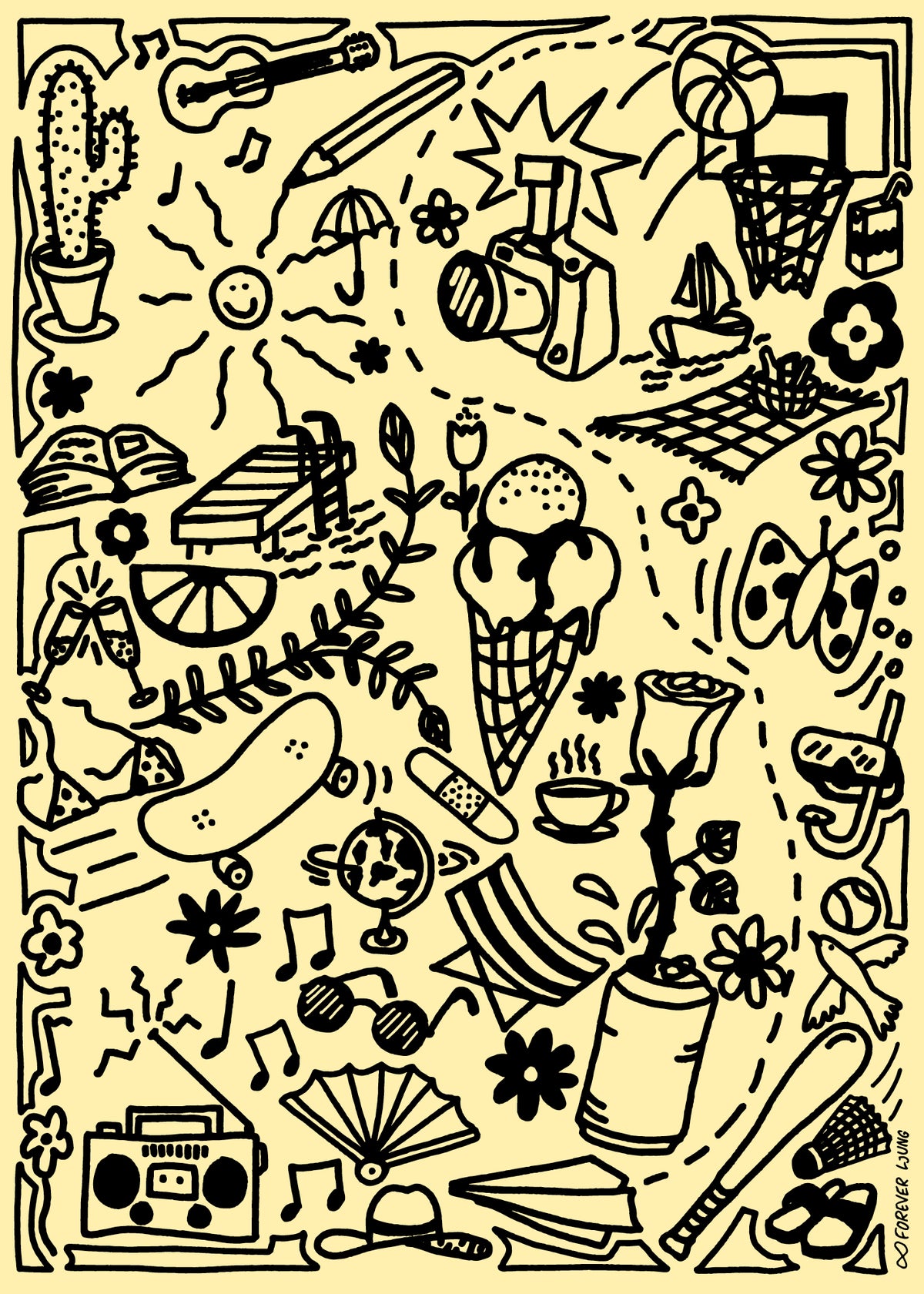 Sommar-doodles poster